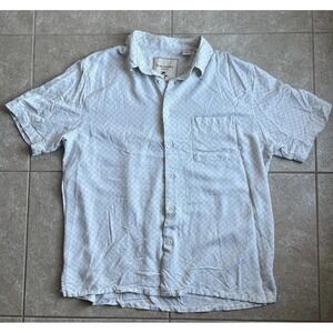 Island Republic Vintage Silk Men's XL Button Down Relaxed Fit Shirt Short Sleeve